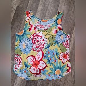 JAMS WORLD HONOLULU HATTIE PRINT TOP FLORAL HAWAII XL Coastal